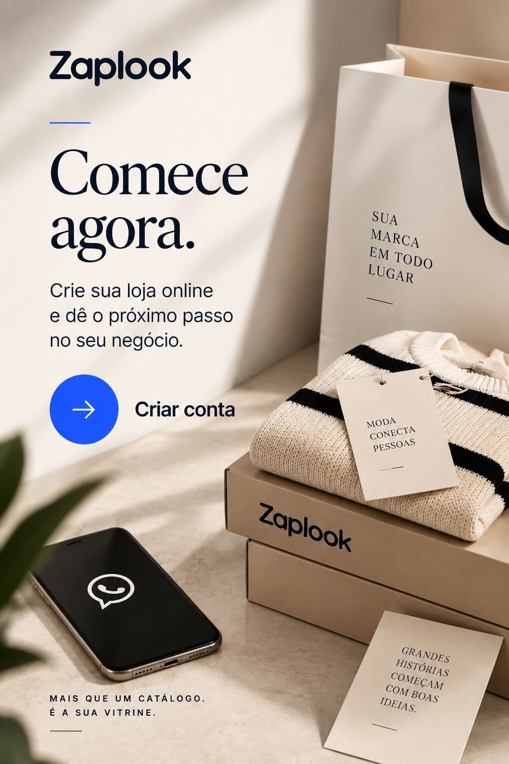Comece agora. Criar conta