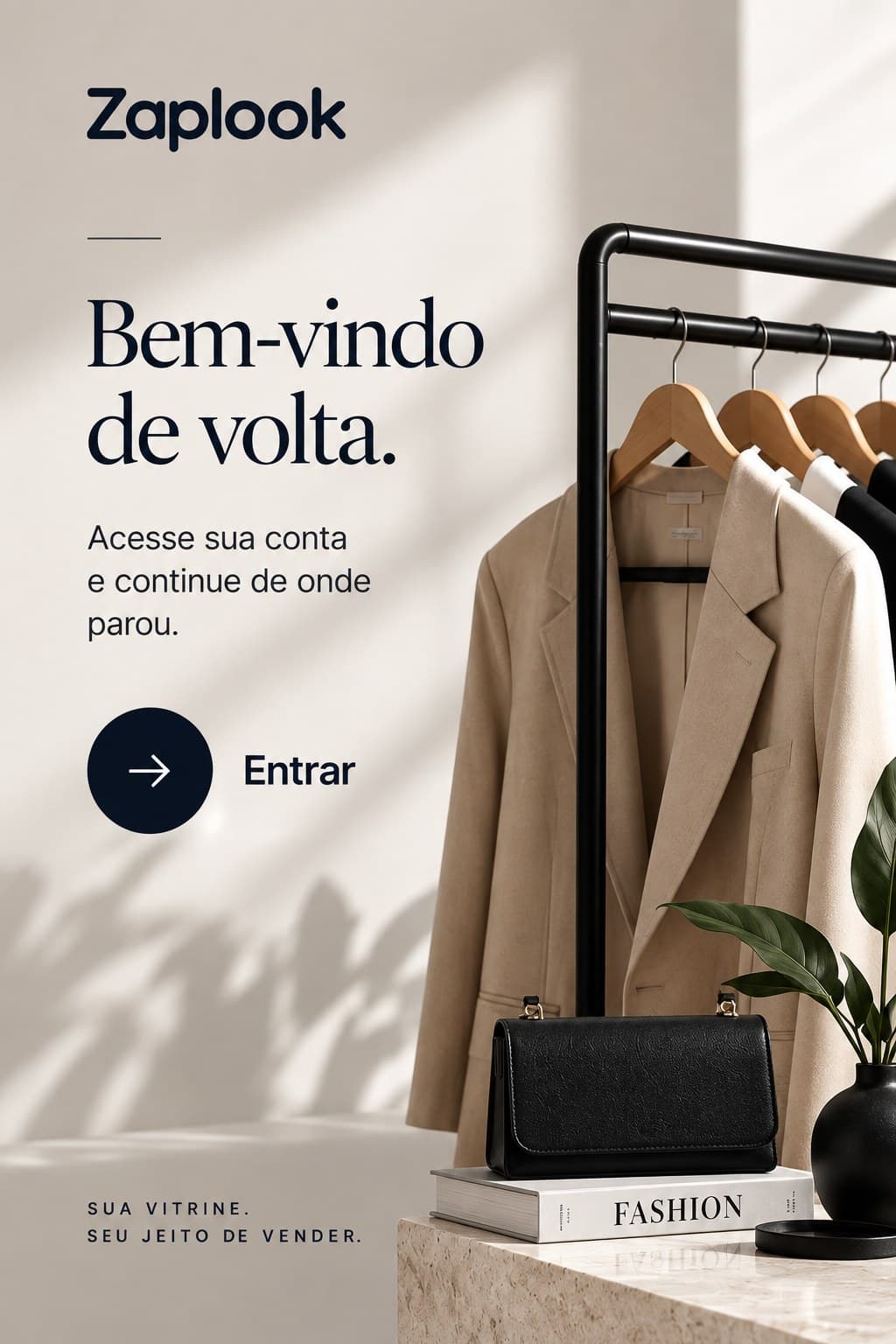 Bem-vindo de volta. Entrar